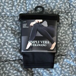 Simply Vera by Vera Wang Black Fleece Lined Leggings